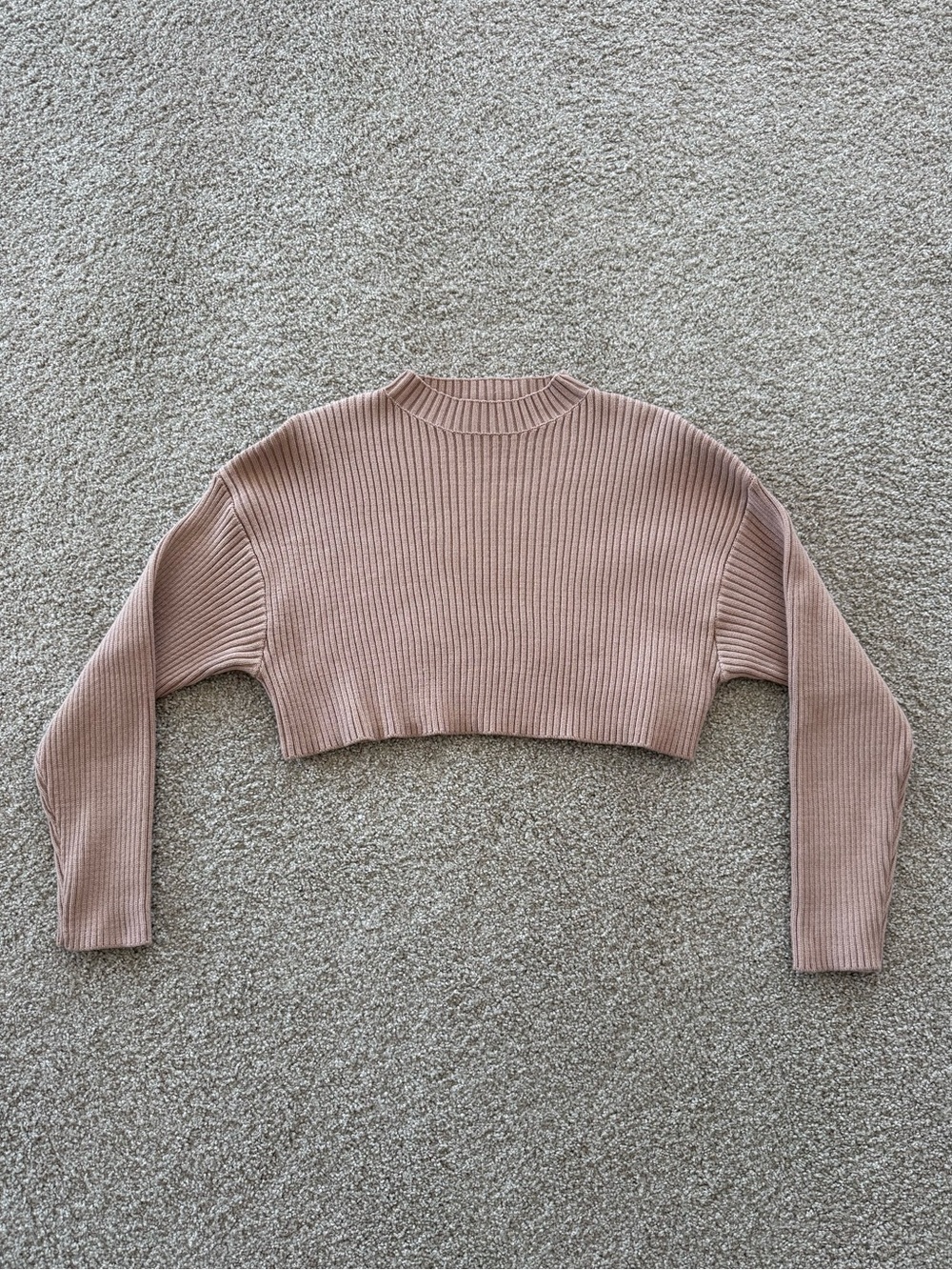 Mable - Jewel Cropped High Neck Sweater in Mocha